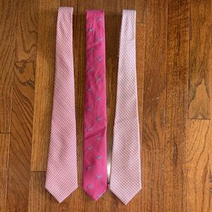 Vineyard Vines Whale Patterned Silk and Cotton/Silk Ties - Set of 3